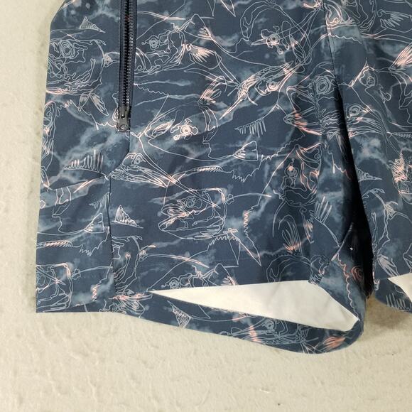 Columbia PFG Shorts Mens Large Blue Fish Print Performance Quick Dry Swim Trunks - Picture 5 of 16